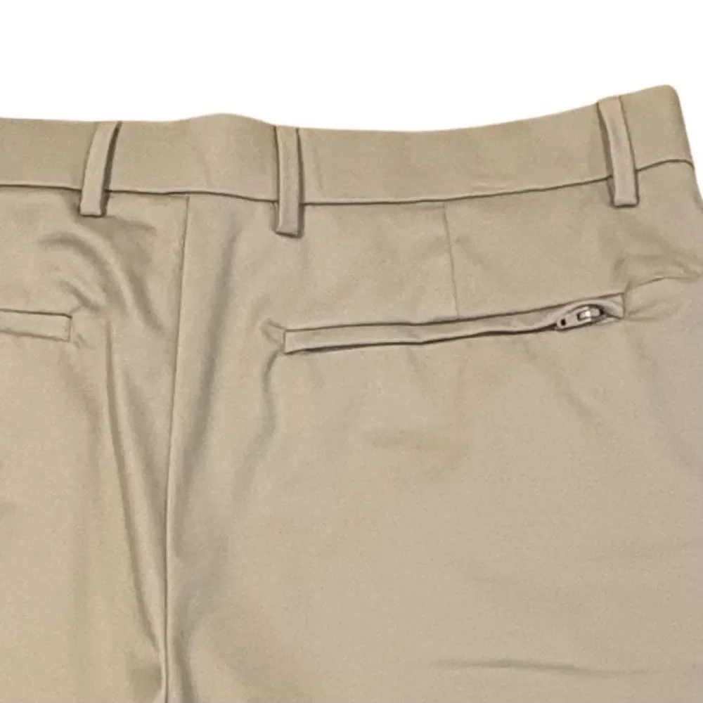 Banana Republic Aiden 9” Core Temp Stretch Tan Flat Front Shorts 36